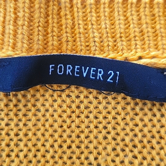 Golden Mustard Knit Open Front Cardigan, Size Med/ Large - Picture 4 of 4